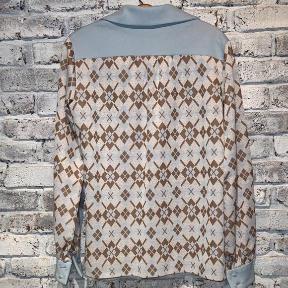 70s Geometric Patterned Women's Top - Picture 7 of 9